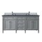 James Martin Vanities Brittany 72in Double Vanity, Urban Gray w/ 3 CM Charcoal Soapstone Quartz Top 650-V72-UGR-3CSP - alternate 1